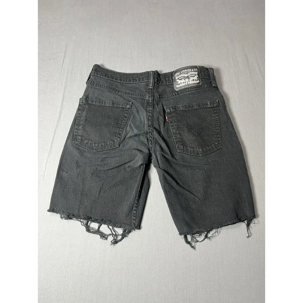 Levi's Mens Denim Shorts W29 Black Distressed